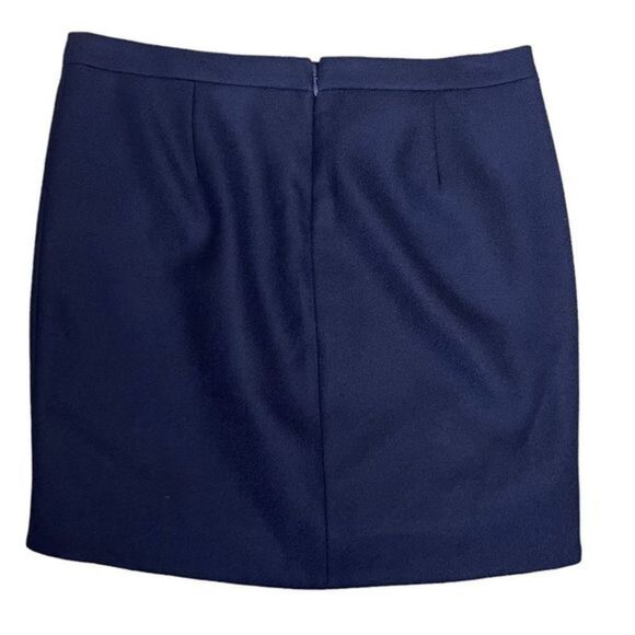 J. Crew | Navy Wool Mini Skirt, womens size 10 - Picture 2 of 10